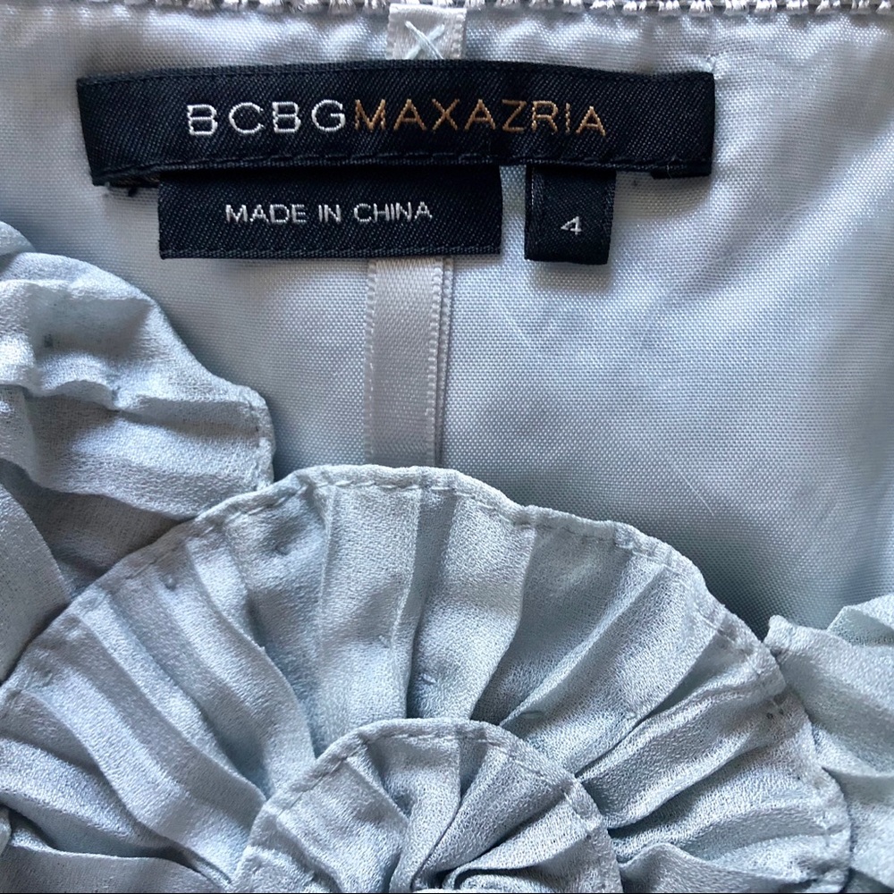 BCBGMaxAzria Gray Ruffled Mini Dress - Picture 5 of 9
